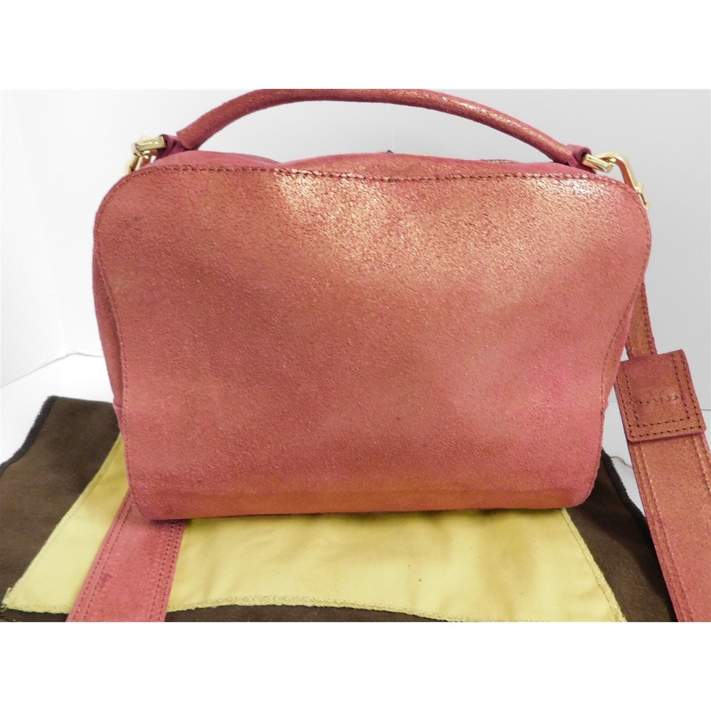 New Ines Bellorez Rose Metallic Leather Crossbody Bag $400rt - Picture 5 of 6